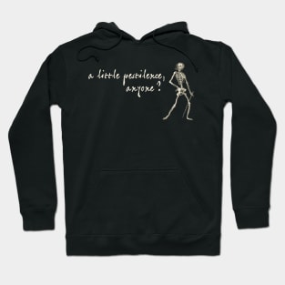 Friendly skeleton: A little pestilence, anyone? (light text) Hoodie